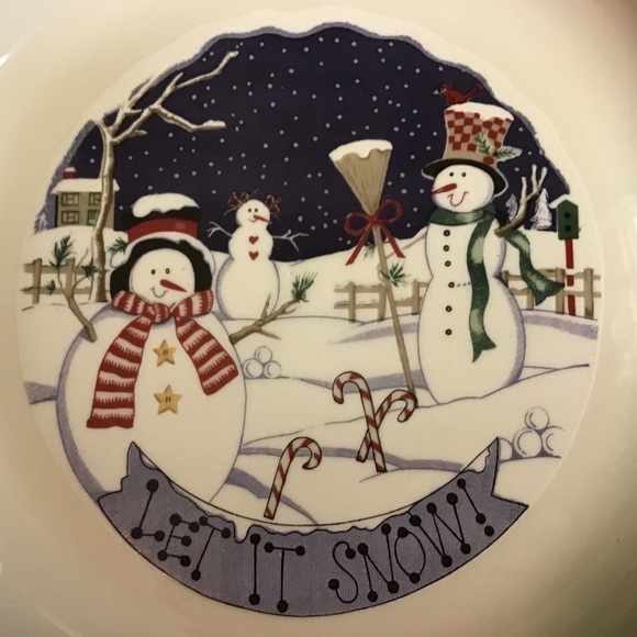 Let It Snow! Snowman plate - Picture 2 of 4